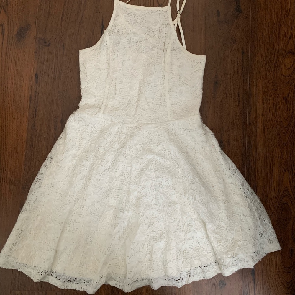 strappy lacy white dress